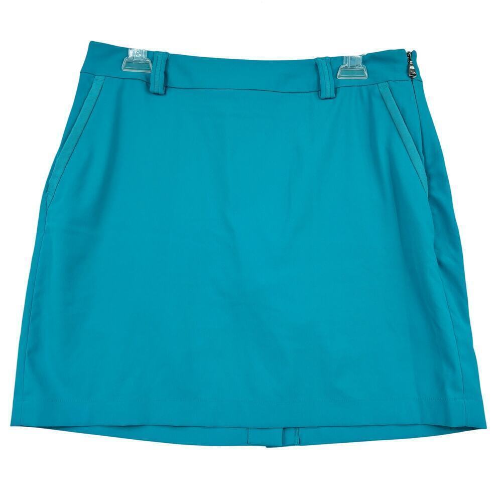 Ralph Lauren Polo Golf Skort Size 6 Turquoise Blue Lined‎ Side Zip Stretch